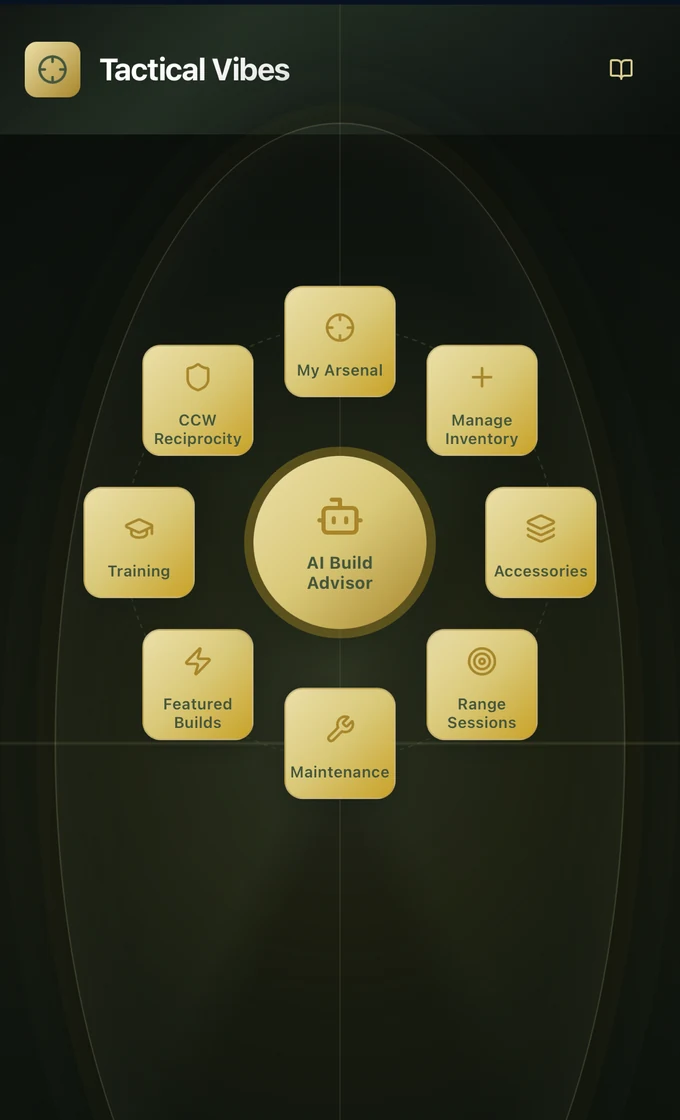 Tactical Vibes app dashboard